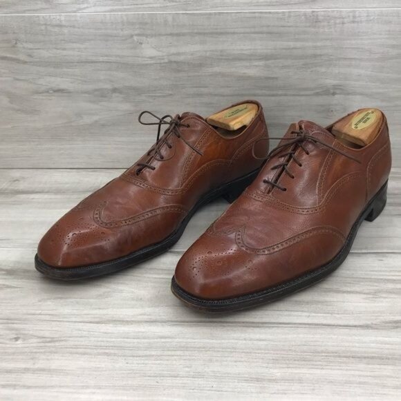 Florsheim Oxfords Men\'s 10.5 B Brogue Brown Leather Wingtip Dress Shoes main image 12